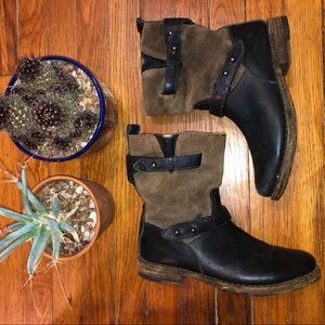 Rag & Bone Moto Biker Fleece Winter Boots